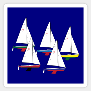 Rhodes 19 Sailboats Racing Sticker